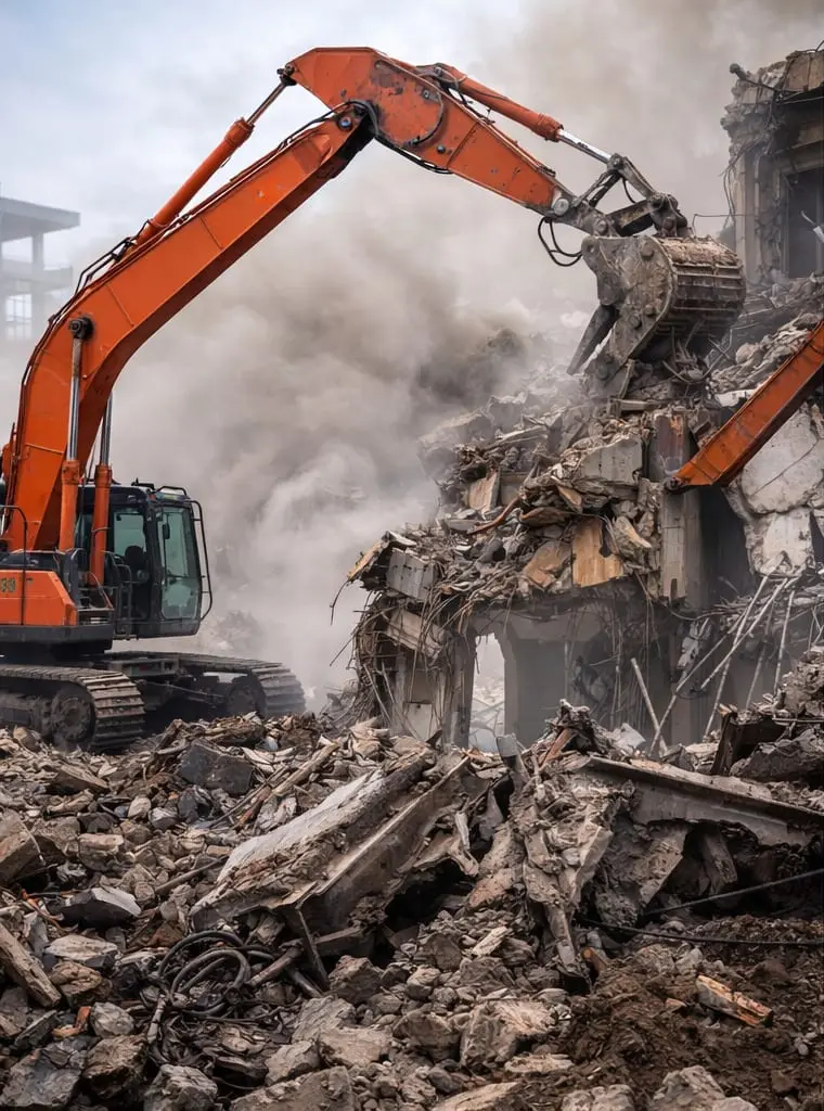 Concrete cutting and demolition work on a job site in Goldsboro North Carolina