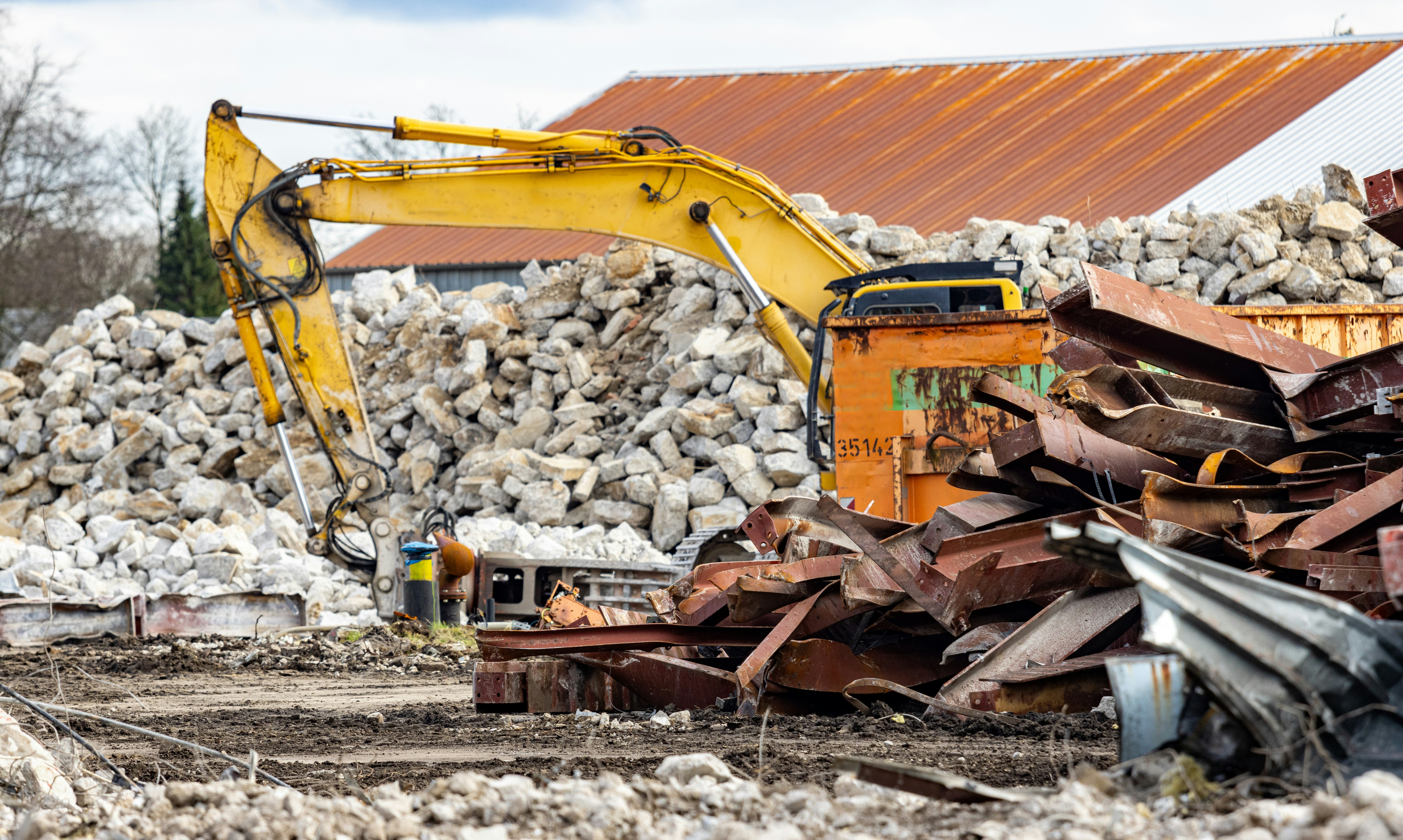 Concrete demolition and debris removal project in Goldsboro NC